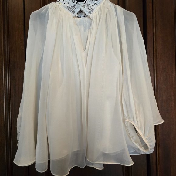 Catherine Malandrino High Neck Poncho Top - Picture 3 of 8